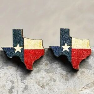 ✨🆕✨ Texas Map Wooden Earring 🇺🇸 ✨
